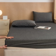 15 inches height 40cm【100%cotton】 suitable for thick mattress Cadar Fitted Bedsheet Single/Queen / K