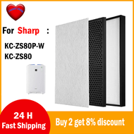 สำหรับ Sharp FP-J80EP-H FP-J60E-W KC-ZS80P-W FZ-ZS80SFE FZ-WS50MFE HEPA เปิดใช้งานคาร์บอน Deodorizin