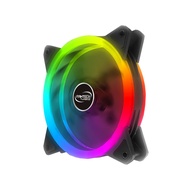 FANTECH FC-124 Dual Aperture RGB Light Effect Quiet Fan