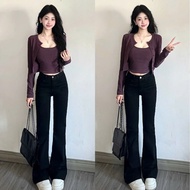 Women's Flared Jeans Slim Thigh Flare High Waist Flared Jeans Women's Slim Waist Flared Jeans Demin 