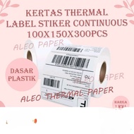 Thermal Paper Sticker Label Barcode Roll Size A6 100x150mm Contents 500pcs 100x150mm Contents 500pcs
