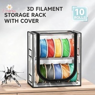 Luckybabys> 1 Set 2 Tiers Metal Filament Storage Ra With Trans Cover 3D Printer Filament Storage Box
