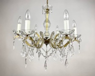 復古水晶吊燈|6 燈天花板吊燈|水晶吸頂燈