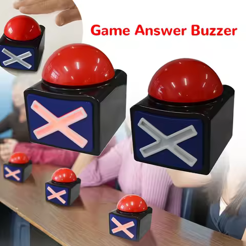 Red Contest Answer Button with Sound and Light Trivia Quiz Got Talent Buzzer Response Buzzers for Co