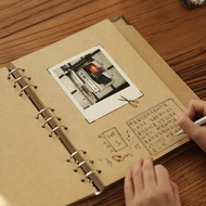 notebook 2025 notebook custom name notebook aesthetic korean Kayu rendah hati 9-lubang buku nota dau