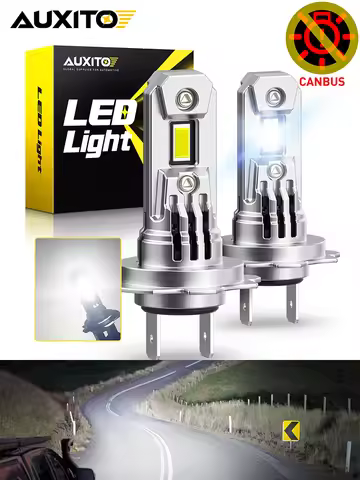 AUXITO 2Pcs Turbo H7 LED Bulbs High Power 100W 20000LM Wireless LED Headlamp for Mercedes Benz W204 