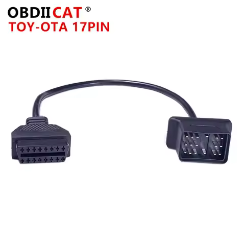 ZJD- For Toyota 17Pin To 16 Pin For OBD OBD2 Adapter Cable Lead Diagnostic Interface 17 pin OBDII Ex
