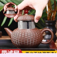 宜興紫砂壺大容量過濾泡茶器茶壺手工單壺陶瓷壺茶具茶杯套裝家用  紫砂壺鳳凰