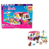 Barbie Mega Blocks Driver Adventure Dreamcamper Pink Van Blocks Playset