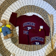 Maron T-SHIRT "SUNDAY FUNDAY" *ARAMIALS AGES 18 MONTHS-5 YEARS - BRANDID ORIGINAL NEW