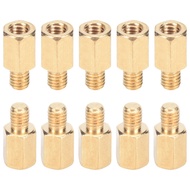Eco-Friendly <br>10 Pcs PC PCB Motherboard Brass Standoff Hexagonal Spacer M3 6+4mm