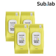 Sub.lab Induction & Kitchen Cleaner Wipes | Antibacterial 99.9% | Lemon Scent | 60 Sheets x 4 Packs