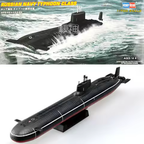 1:700 Russian Navy Typhoon Class Submarine Plastic Assemble Military Warship Model Static Buidling M