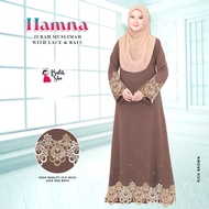 Jubah Abaya AFIYAH Kuning Lace dengan Batu Terbaru untuk RAYA 2025 Muslimah - Baju, Wanita