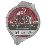 台灣 JiNDO Lure ZEBRA 斑馬 極柔軟 碳纖線 隱形線 前導線 母線 抗UV 耐磨 路亞 釣魚 日本製 5.0號 13.7kg  50m  1捲