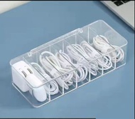 數據線充電器帶蓋收納盒7格