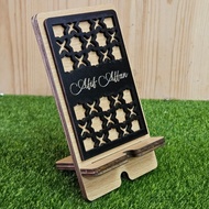 Phone Stand Personalized Name Engrave Wooden Phone Holder Free Name Engraving
