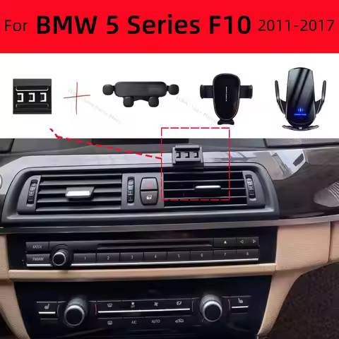 Car Phone Holder Strong Special Fixed Bracket Base For BMW 5 Series F10 528i 2011-2017 15W Wireless 