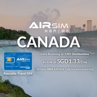 AIRSIM Reusable Global Travel Prepaid SIM - Canada