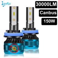 CANbus H4ไฟหน้า LED CSP ชิป LED H1 H11 H8 H9 9006 HB4 HB3 150W ไฟตัดหมอกไฟหน้ารถยนต์6000K 30000LM 12V