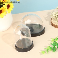 [DB] Round Ellipse Dust Bell Cover Plastic Display Box Figurine Miniature Craft Decor [Ready Stock]