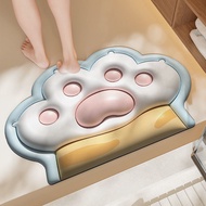 【Dajiang】3D Cat Claw Bathroom Mat, Diatomite Absorbent Foot Mat for Bathroom Doorway, Non-Slip Toile