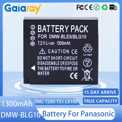 DMW-BLG10 BLG10E Camera Battery 7.2V 1300mAh Rechargeable Battery for Panasonic LUMIX DMC-TZ85 TX1 L
