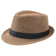 Cycling Caps Men Kids Jazz Hat Old Man Cap Short Brim Solid Color Cuban Cap Panama Hat Breathable Fe