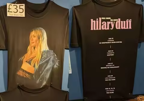 Hilary Duff Small Rooms Big Nerves Tour 2026 T-Shirt