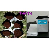 Polybag UV berkualiti Hitam di dalam Putih di luar (16" x 16") Pek 1kg (18pcs)