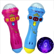 Classic Flash Microphone Toys Mini Cute Music Karaoke Mike Luminous Toys Novel Party Star Light Stic