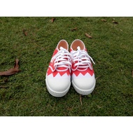 ORIGINAL NANYANG SHOES CUSTOM COLOUR KASUT NANYANG KASUT SEPAK TAKRAW WHITE RED