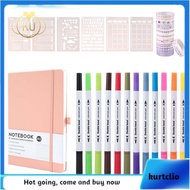 Dotted Journal Kit,A5 Hardcover Dotted Journal Notebook Numbered Pages,Dotted Journaling Kit for Beg