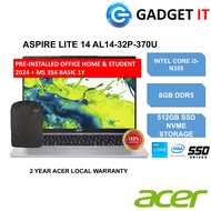ACER ASPIRE LITE 14 AL14-32P-370U /  AL14-32P-319D LAPTOP (I3-N355,8GB,512GB SSD,14"WUXGA,UHD GRAPHI