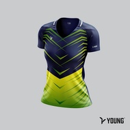 [YOUNG] FRESCO (3) WOMENS TOURNAMENT V NECK BADMINTON JERSEY (FIT CUT)