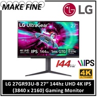 LG 27GR93U-B 27“ 144hz UHD 4K IPS (3840 x 2160) Gaming Monitor
