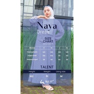 Iklip Naya Dress Navy ~ Dress Muslim Motif Bunga Casual Feminine Dress
