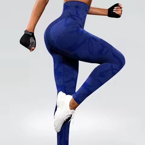 Women Yoga Fitness Sport High Waist Butt Lift Curves Workout Tights Elastic Gym Training Pants Seaml