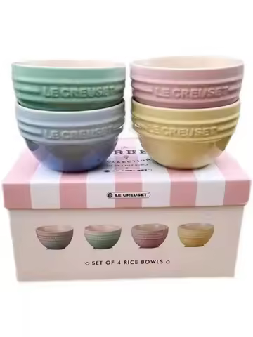 Le Creuset Cool Color Small Bowl Multicolor Rice Soup Bowl for Babies Breakfast Children 10cm Diamet