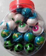 permen lunak kembang gula random mix(bola mata bola dunia bola-bola Spiderman merah-biru duck)