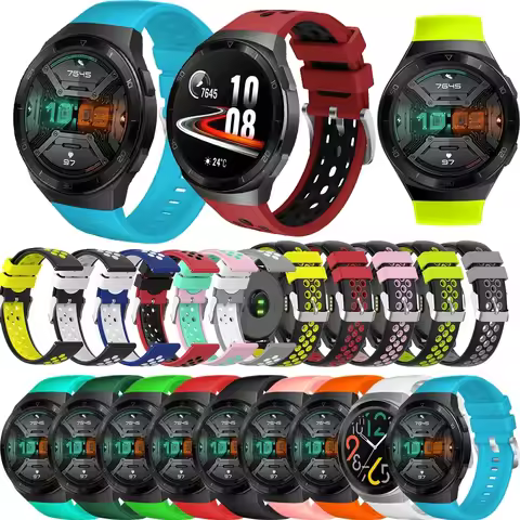 22mmSport Silicone Official Watchband Strap For Huawei Watch GT 2e Original Smart Watch Band Replace