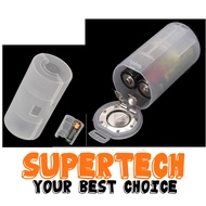 Battery 2A 2*AA Dual AA To D Size Adapter Converter Holder Switcher Convert Storage Case Casing 2x A