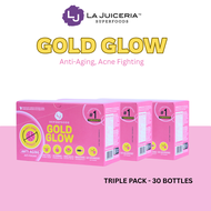 La Juiceria Superfoods Gold Glow Triple Pack (30 Bottles) - Ginger Honey Shots | Fight Acne | Anti-A