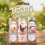 OzPro RawFeast Freeze Dried - Vitality Bundle (Tuna 90g + Chicken 102g + Quail Egg Yolk 150g)