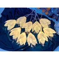 Magnolia flower pendant lamp for interior decoration with 5 flower heads and 10 flower heads