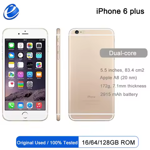 Original Unlocked Apple iPhone 6 plus Cell Phones 5.5'' inch IPS 1GB RAM 16/64/128GB ROM LTE iPhone6
