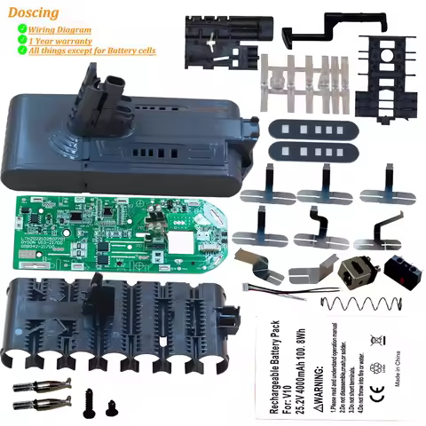 10*21700 V10 Battery Plastic Case Charging Protection Circuit Board PCB for Dyson V10 25.2V Vacuum C