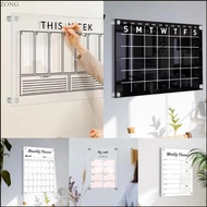 Zong Acrylic  Calendar Board Meal Planner Board Weekly Planner Whiteboard