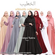 Abaya Set Pasmina Rompi Sutra Anak (Tersedia Couple Ibu) Alkhatib