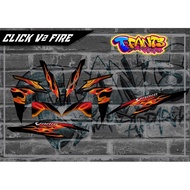 Click V2 Fire Empire Sticker Decals